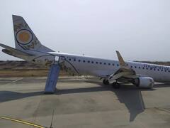 Así fue el aterrizaje de emergencia de un Embraer sin las ruedas delanteras