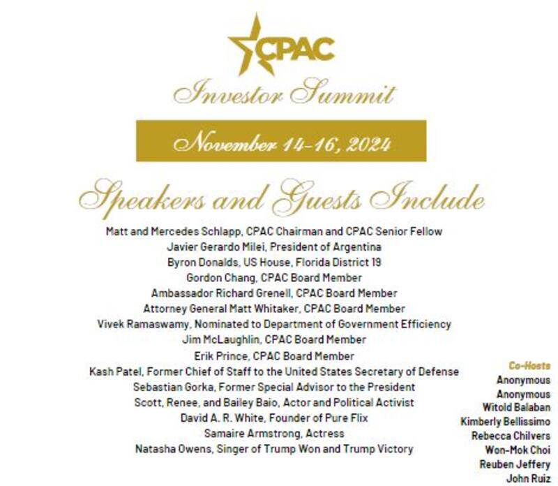 Parte de la programación de la CPAC de Mar-a-Lago