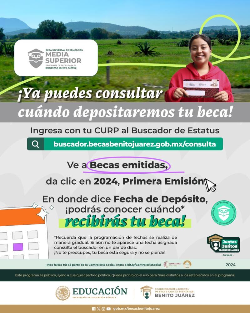 Becas Benito Juárez. Fuente: BecasBenito.