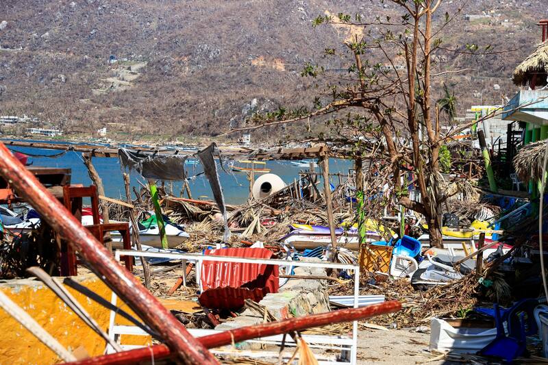 El Huracán Otis devastó hoteles, viviendas y comercios de Acapulco. Fuente: EFE