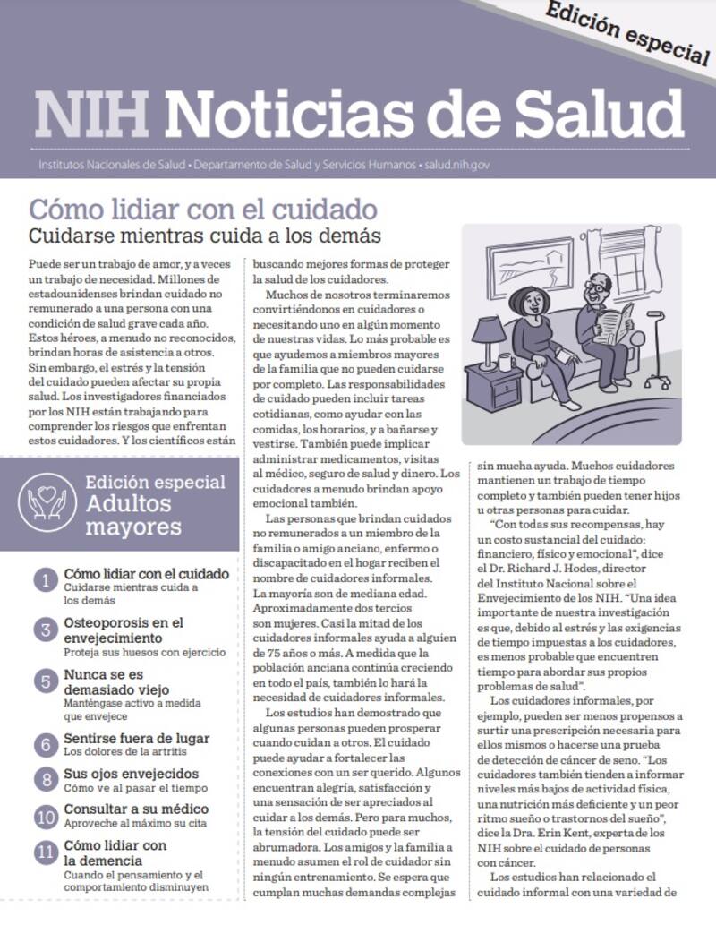 Boletín del NIH sobre el consumo de calcio. Fuente: NIH.