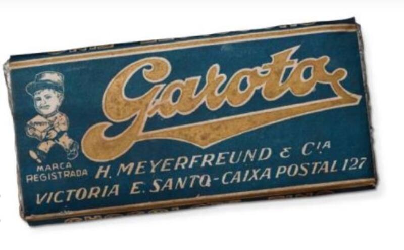 Una de las primeras barras de chocolate producidas por Garoto en los 40