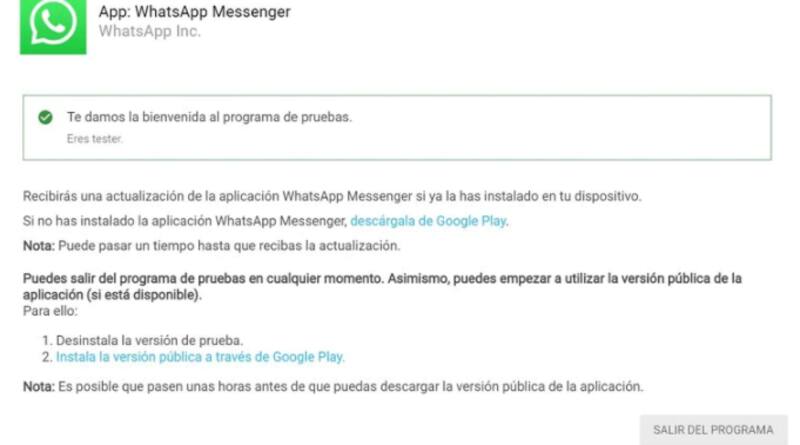 WhatsApp Beta.