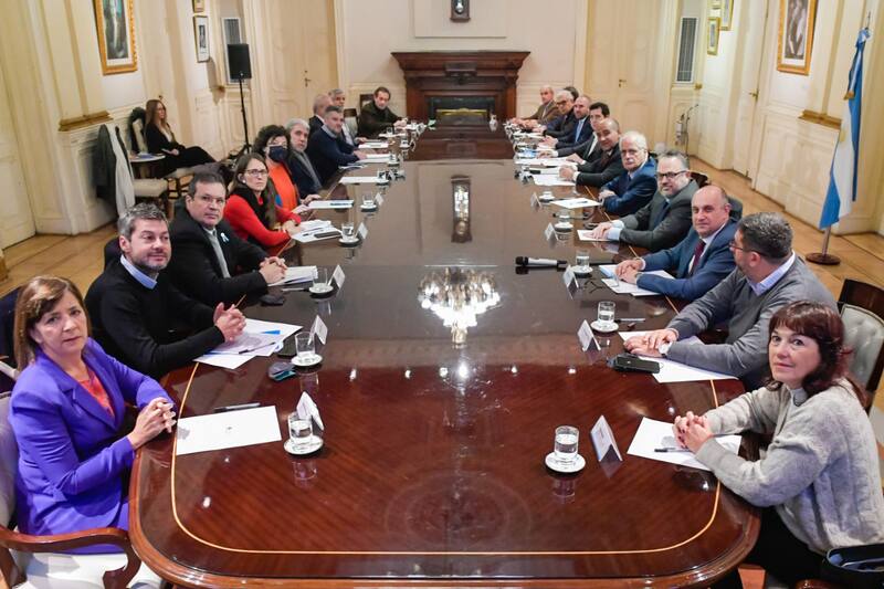 La foto oficial de la reunión de ministros de la jornada de hoy.