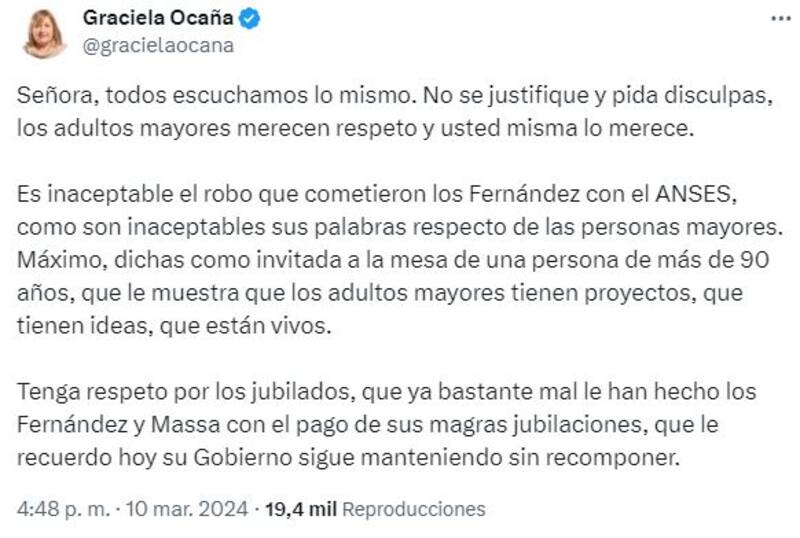 Ocaña y Mondino se cruzaron en redes por la polémica de los préstamos de la ANSES.