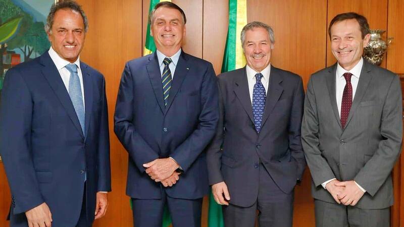 En febrero del año pasado, el canciller Solá, Gustavo Béliz y Scioli visitaron a Bolsonaro.