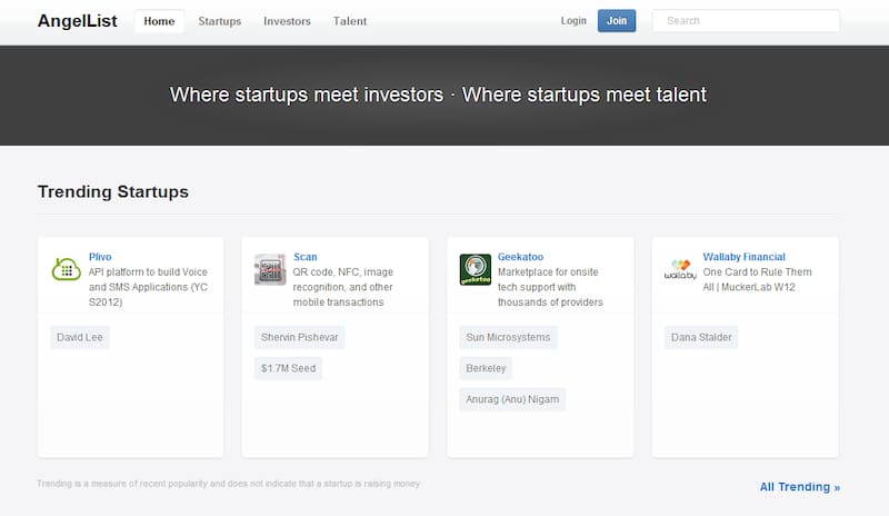 AngelList es una de las tantas plataformas que simplifican la inversión inicial en startups