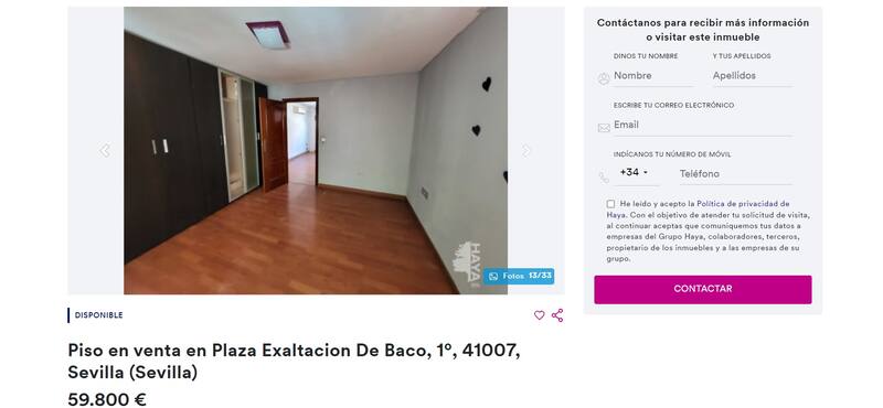 Viviendas CaixaBank: este piso se ubica en una hermosa localidad de Sevilla y cuenta con todos los servicios imprescindibles en las cercanías. (Foto: www.haya.es).