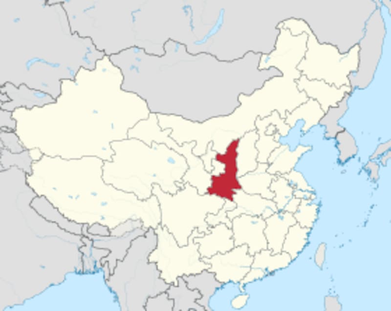 Mapa de la provincia de Shanxi.