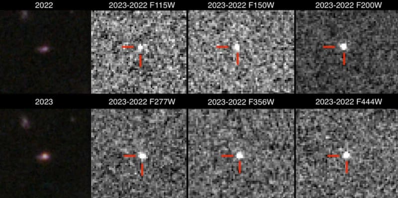 La supernova se logró visualizar entre 2022 y 2023.
