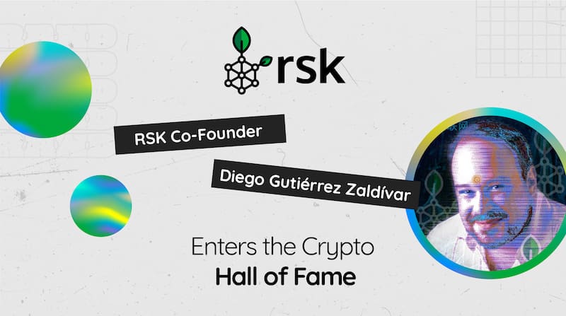 Diego Gutiérrez Zaldívar en el salón de la fama cripto.