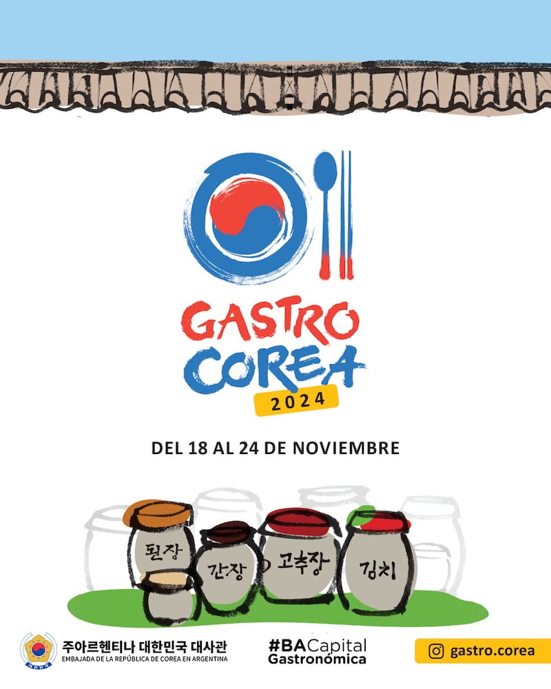 La semana de la gastronomía coreana se realizará del 18 al 24 de noviembre.