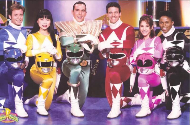 El elenco original de los Power Rangers