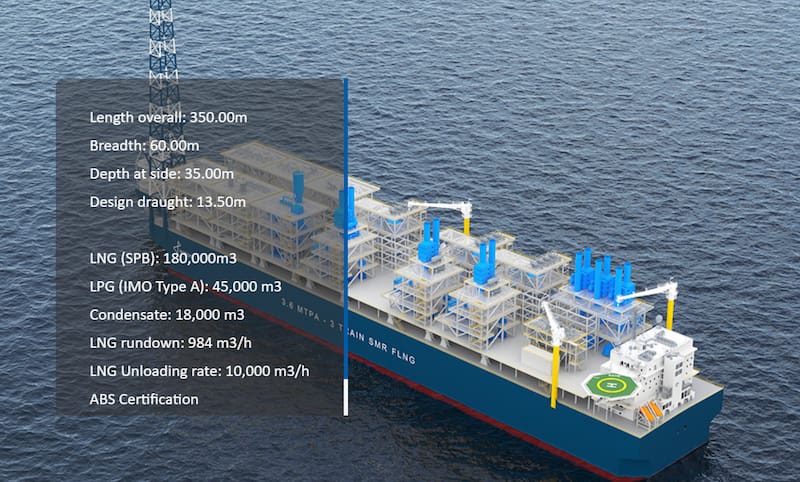 Las características de un buque de 3.6 MTPA de Wison