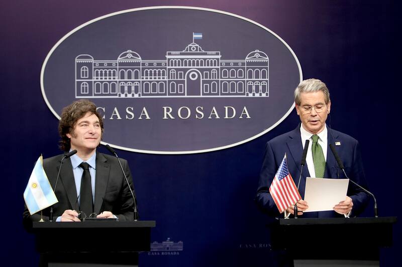 Milei y Bessent brindaron un mensaje en conjunto, luego de que el funcionario visitara la Argentina el último lunes