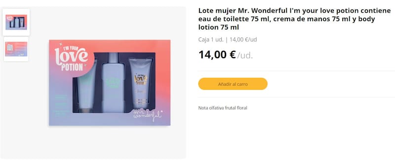 Este imperdible lote de Mercadona incluye colonia, crema de manos y crema corporal. (Foto: mercadona.es)