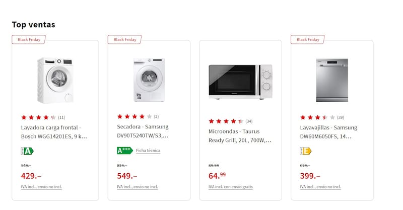 Ofertas en electrodomésticos en MediaMarkt.