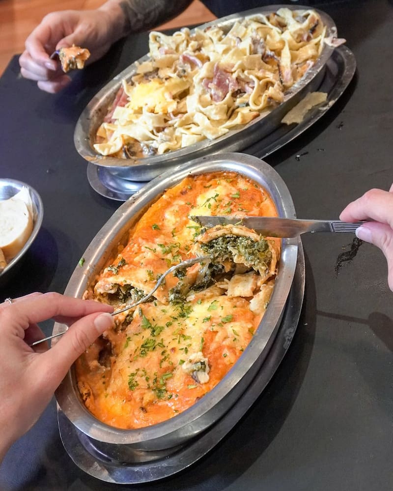 Las pastas en Bodegón Núñez.