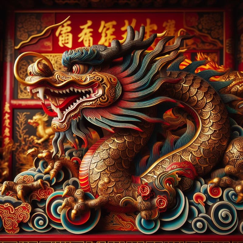 El Dragón es un animal mitológico de la cultura china que representa el poder, la nobleza, la suerte y el éxito. El elemento de madera simboliza la creatividad, la longevidad, la audacia, la generosidad, la flexibilidad y la reinvención. (Fuente: Archivo).