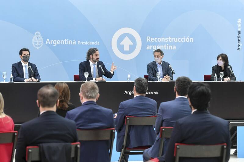 Batakis con De Pedro, Cafiero y Katopodis en la Casa Rosada