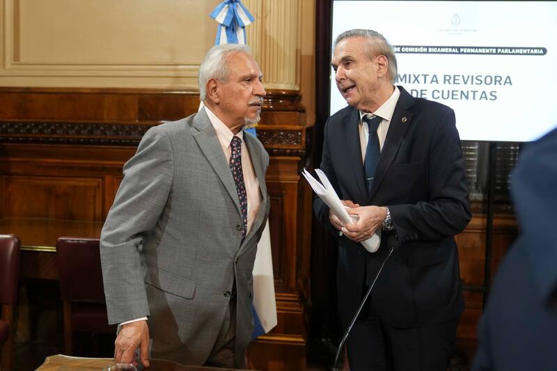 El senador Juan Carlos Romero y el diputado Miguel Ángel Pichetto, presidente de la Mixta Revisora de Cuentas