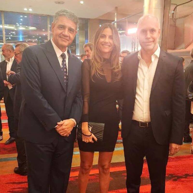 Jorge Macri junto a su esposa y Horacio Rodríguez Larreta.