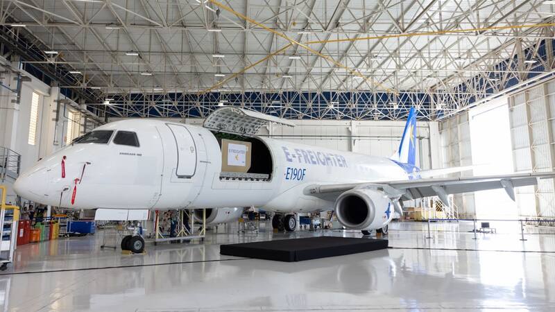 Los nuevos cargueros E-Jet de Embraer.