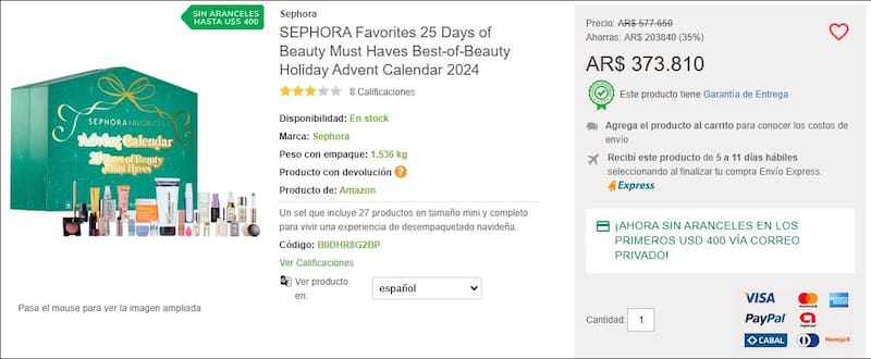 Una alternativa es comprar el calendario de adviento de marcas del exterior.