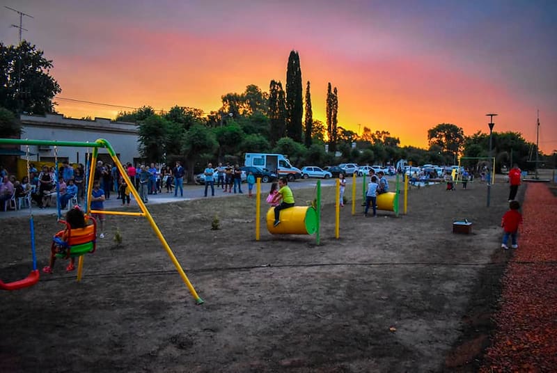 Plaza de la Independencia en La Choza, inaugurada en 2023 (Fuente: gentileza de la Municipalidad de General Las Heras)