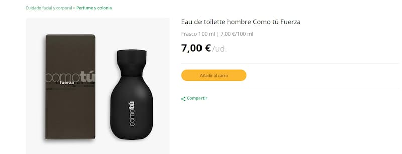 Como Tú Fuerza es una de las opciones low cost que Mercadona tiene en su catálogo de perfumes. (Foto: www.mercadona.es).