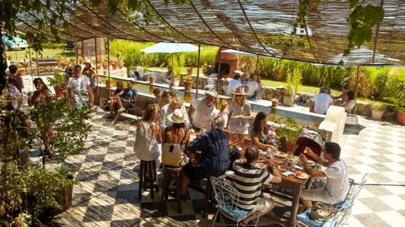 Tras la vendimia participativa, el almuerzo en un almacén rural chic es uno de los hitos del tour gastronómico en Carmelo.