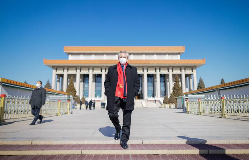 Alberto Fernández en su última visita a China