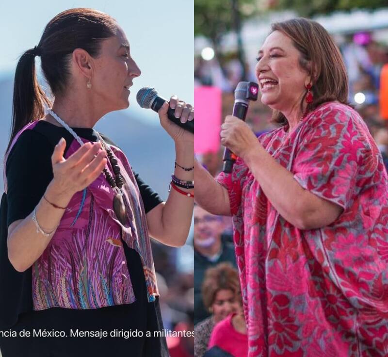 Claudia Sheinbaum y Xóchitl Gálvez, candidatas a la presidencia de México 2024. Fuente: Instagram oficiales.
