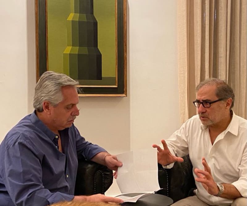 El Presidente y el embajador Argüello.