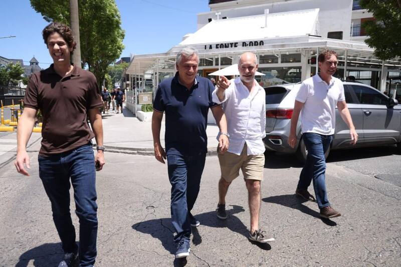 Martín Lousteau, Gerardo Morales, Horacio Rodríguez Larreta y Diego Santilli; juntos en la Costa.