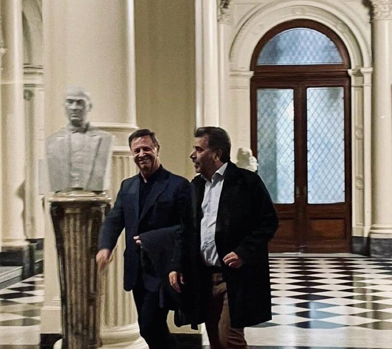 Oscar Zago y Cristian Ritondo en la Casa Rosada