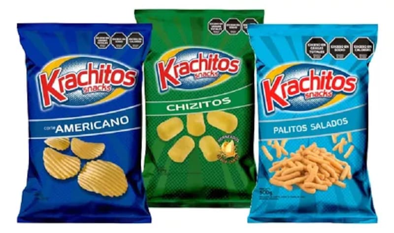 Además de papas fritas la marca comercializa maíz inflado sabor queso, palitos salados y maní.
