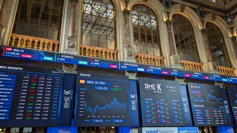 El IBEX 35 lidera las bajas de las bolsas europeas con una caída del 4,79%.