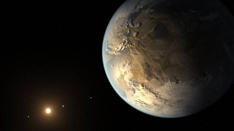 Exoplaneta rocoso en otro sistema solar, según una ilustración de la NASA.