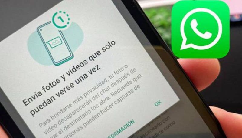 Así luce la nueva función Ver una vez de WhatsApp.