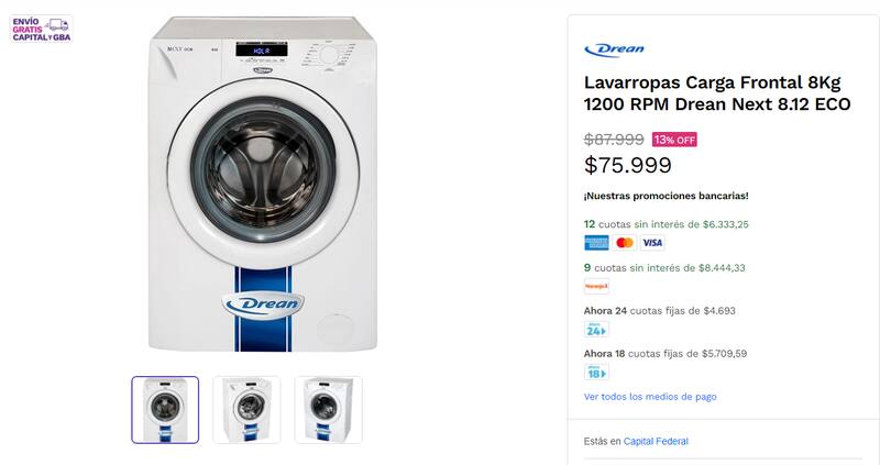 Sitio oficial de Frávega.