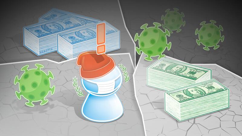 La Argentina sufre desde la grieta sanitaria por el covid-19 al movimiento del dólar blue