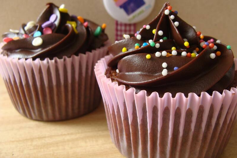 Cupcakes de chocolate.