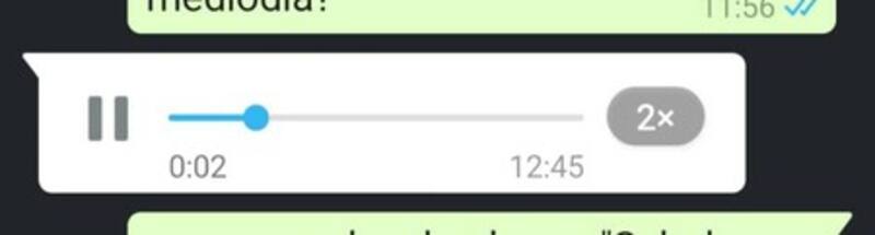 Velocidades de los audios de WhatsApp.