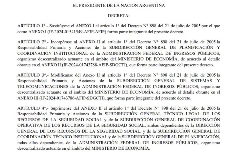El texto del decreto al que accedió El Cronista