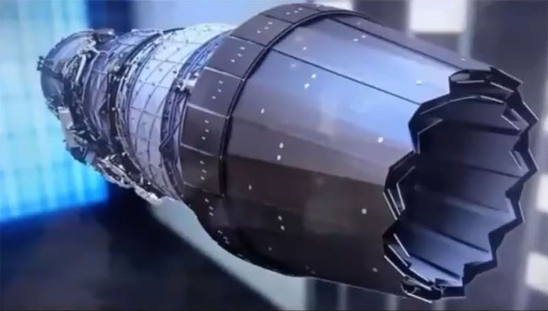 El motor motor turbofán Xian WS-15 que probó China para los nuevos J-20A.