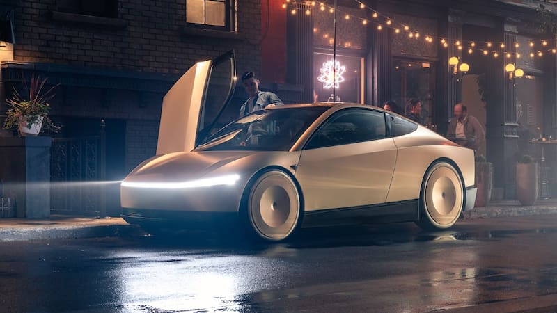 El Tesla Cybercab fue un elemento central de la polémica presentación de Elon Musk.