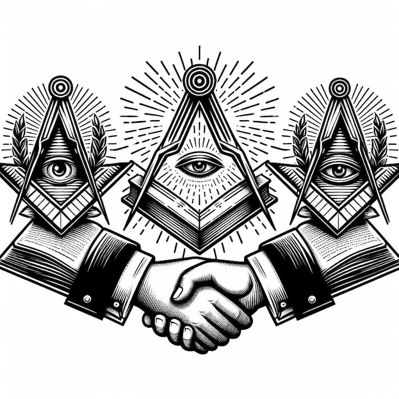 Simbología masónica. Fuente: Bing AI.