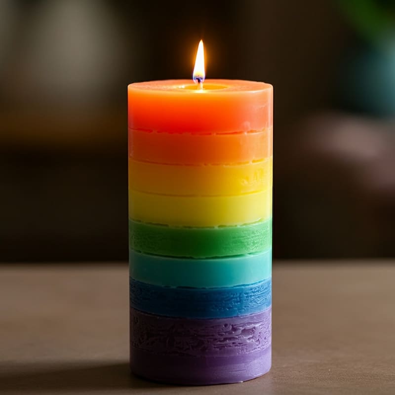Vela de los 7 colores. Fuente: Shutterstock.