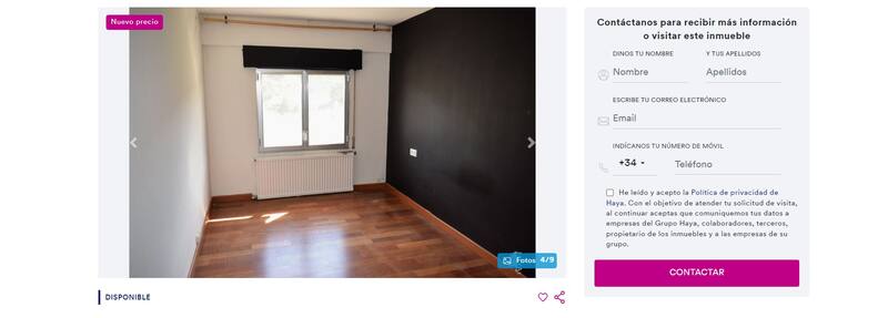 Viviendas CaixaBank: esta es una de las propiedades baratas que tiene la entidad bancaria en su portal. (Foto: www.haya.es).